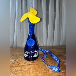 Disney Parks Misting Spray Plastic Water Bottle Fan and Lanyard Mickey Friends